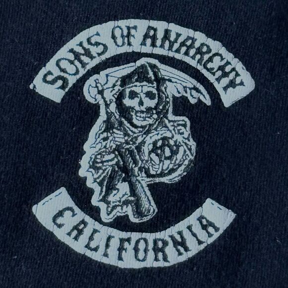 Sons of Anarchy Tee Two Sided Graphic Black Grunge Sz XL - Picture 3 of 8